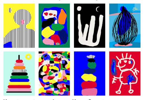Vignettes illustrées et colorées